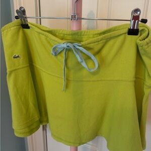 Lacoste Bright Green Top with Blue Tie